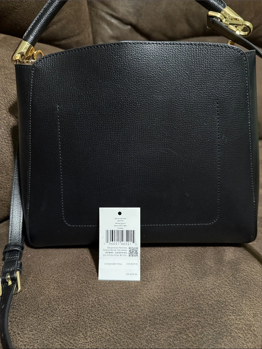 kate spade Black phoebe medium top handle satchel